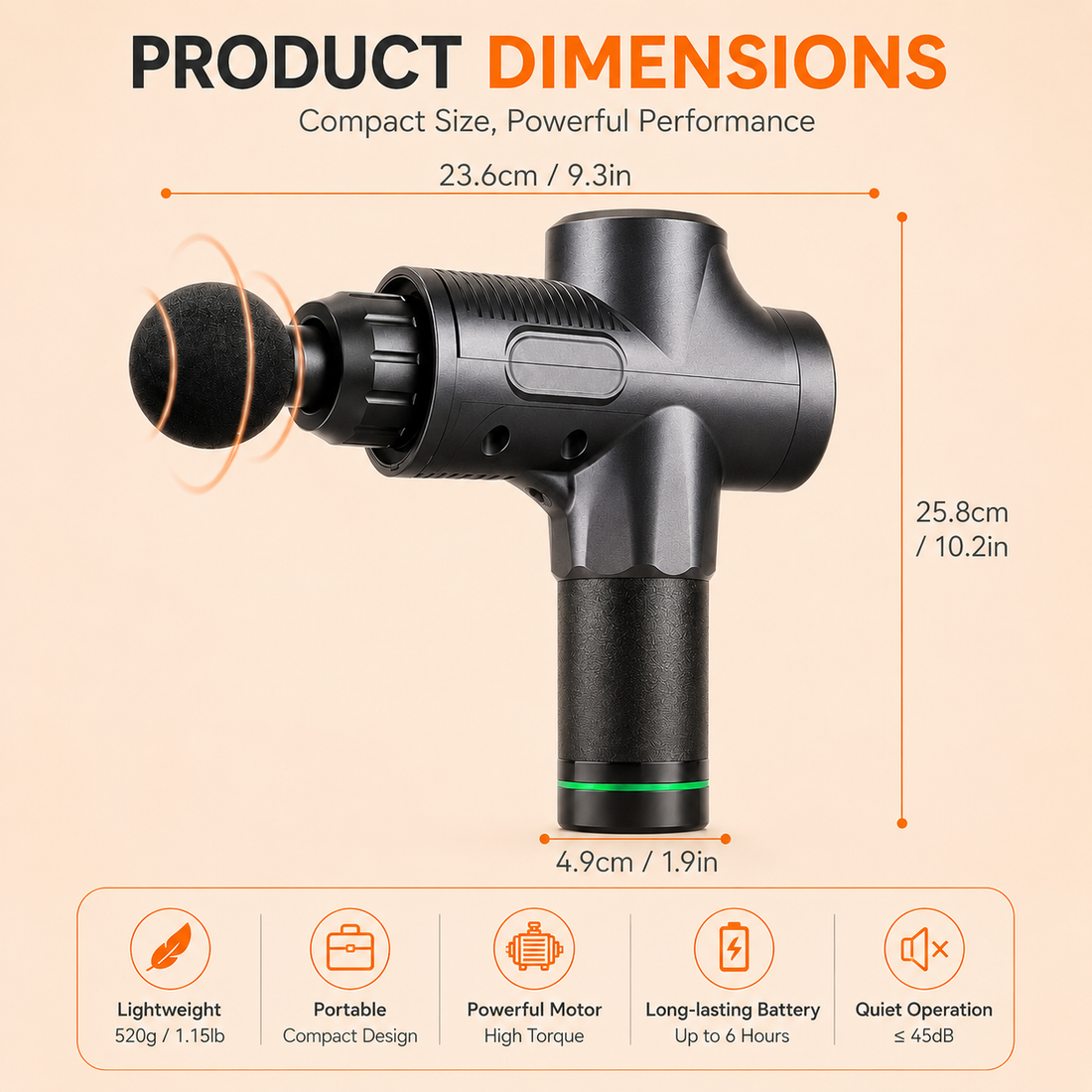 Velora Core™ — Portable Deep Tissue Recovery Gun